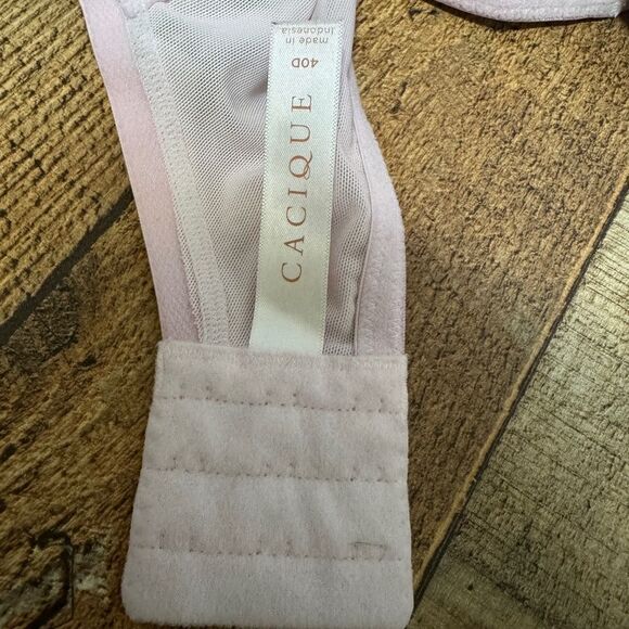 CACIQUE SMOOTH BALCONETTE WHITE TROPICAL LILY FLORAL LIGHTLY LINED BRA 40D - Picture 3 of 8